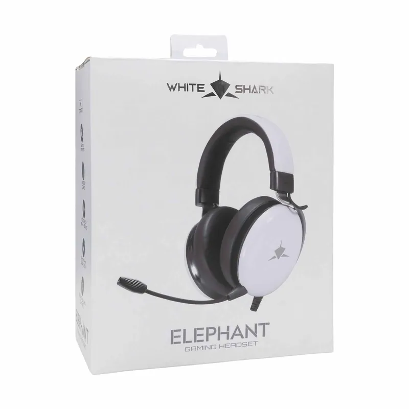 White Shark ELEPHANT Over-Ear Gaming Headset White/Black - 9450804