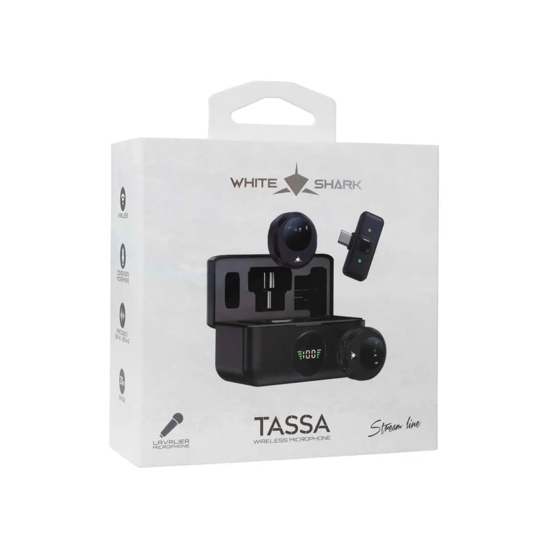 White Shark TASSA Wireless Microphone Black - 9450830