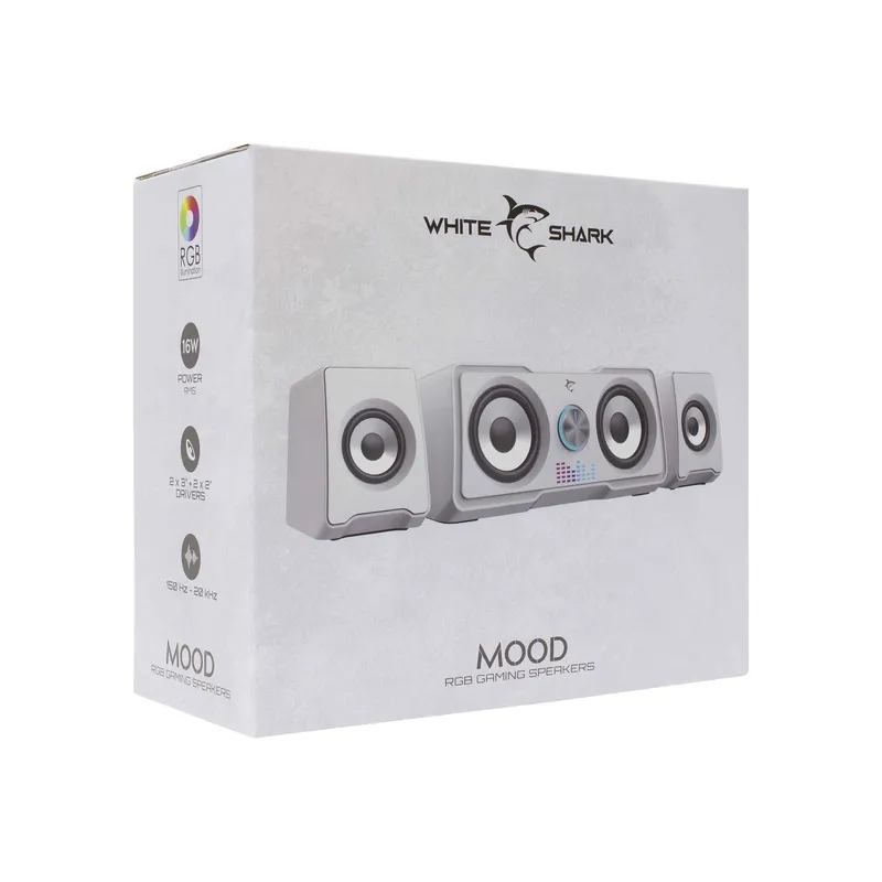 White Shark MOOD Stereo 2.2 Speaker White - 7327062