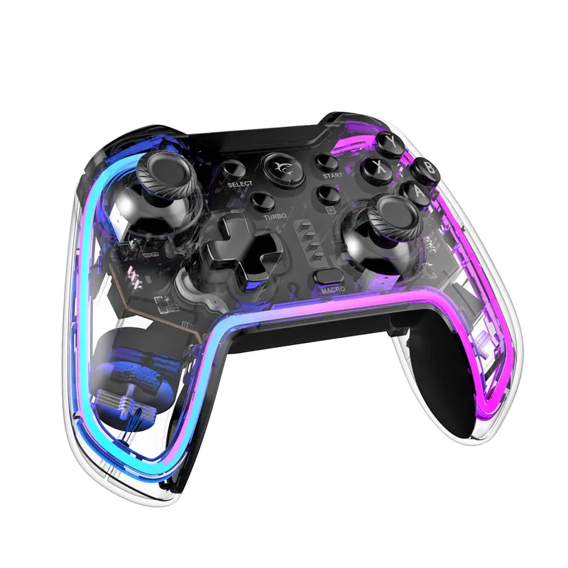 White Shark PRAETORIAN BT RGB Gamepad Clear/Black - 9450681