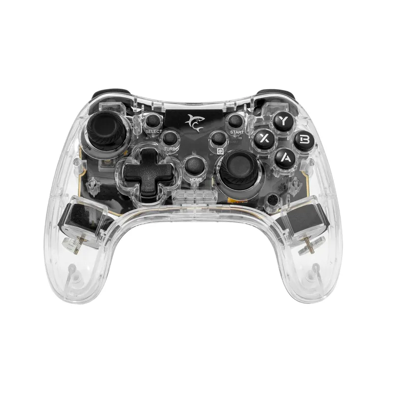 White Shark LEGION BT RGB Gamepad Clear/Black - 9383759