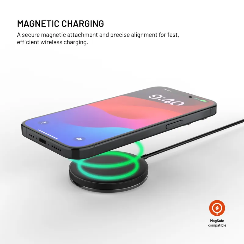 FIXED MagPad 15W Wireless Charging Pad/Stand Black - 8015727