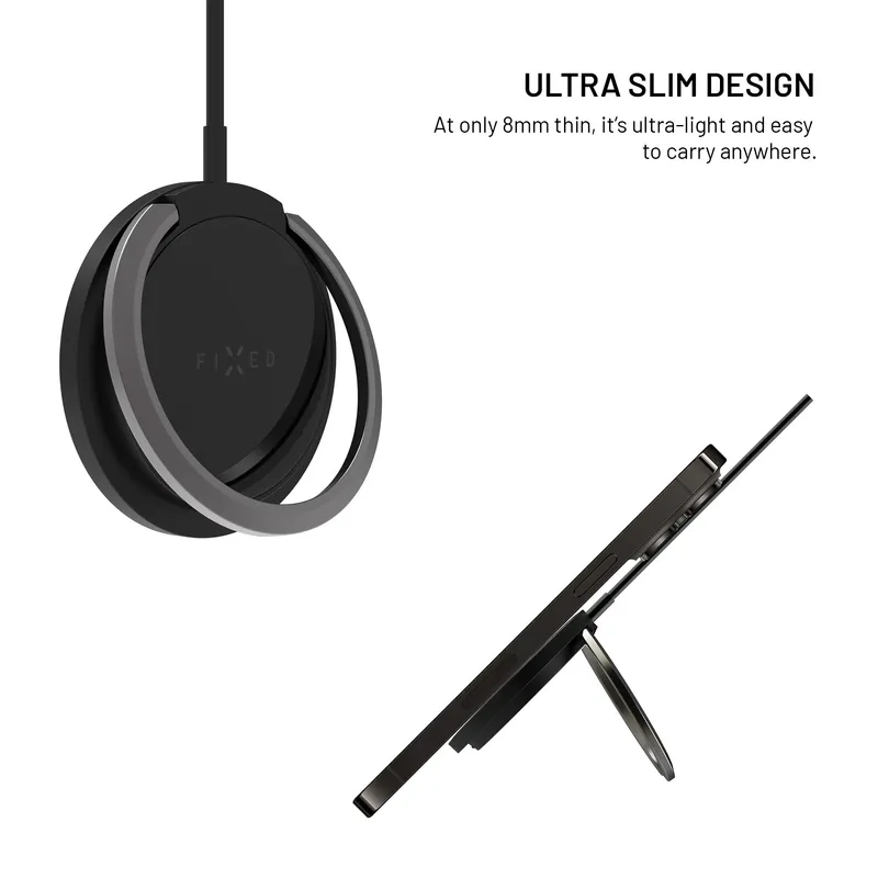 FIXED MagPad 15W Wireless Charging Pad/Stand Black - 8015727