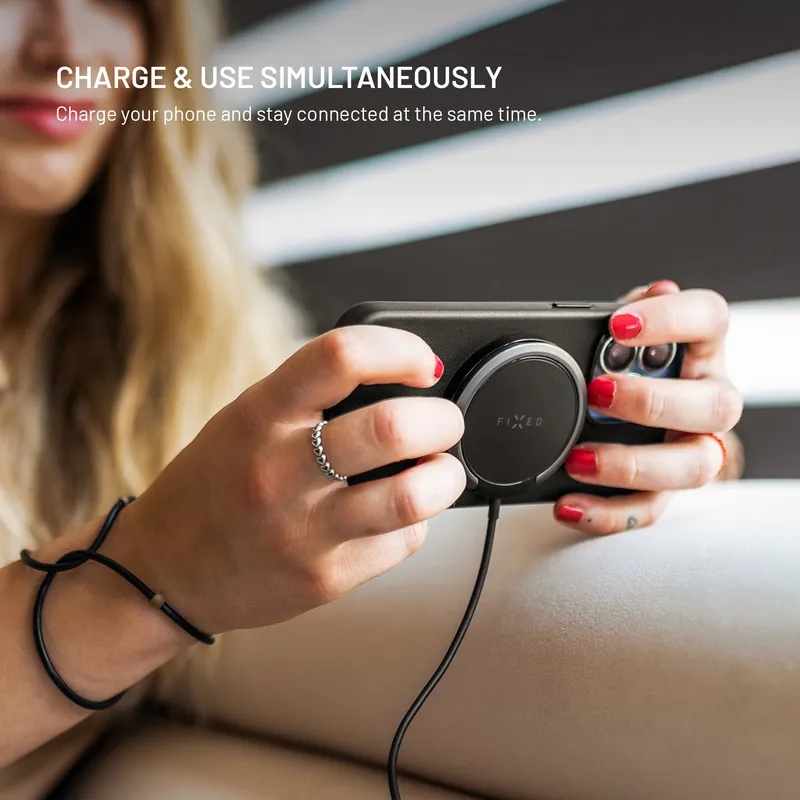 FIXED MagPad 15W Wireless Charging Pad/Stand Black - 8015727