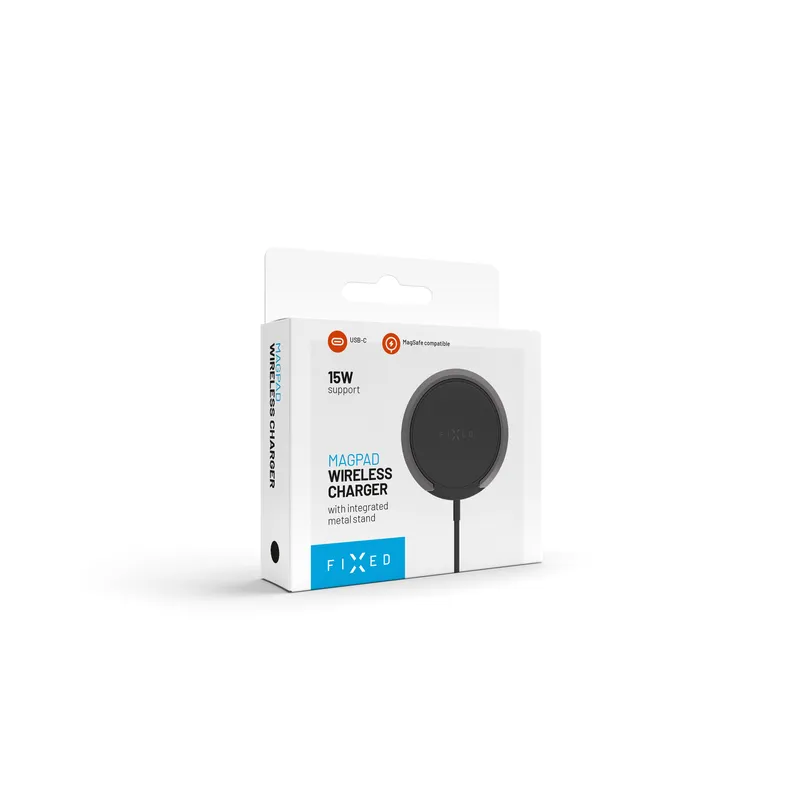 FIXED MagPad 15W Wireless Charging Pad/Stand Black - 8015727