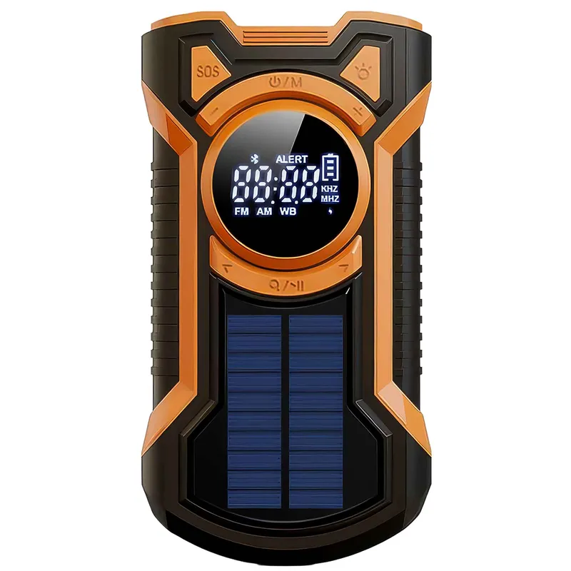 Just in Case 5000mAh Emergency Radio with Solar Black/Orange - 7877412