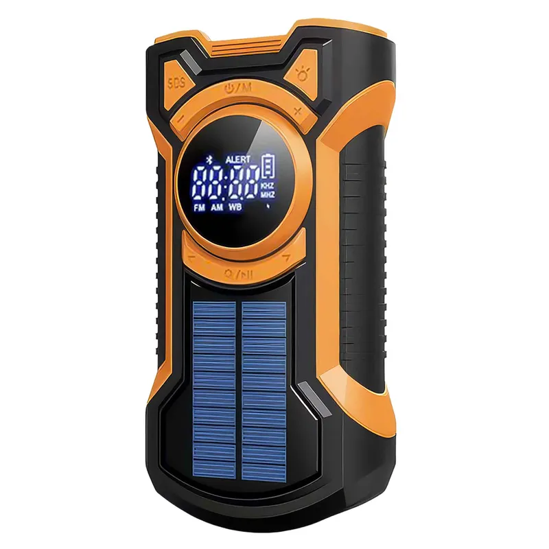 Just in Case 5000mAh Emergency Radio with Solar Black/Orange - 7877412