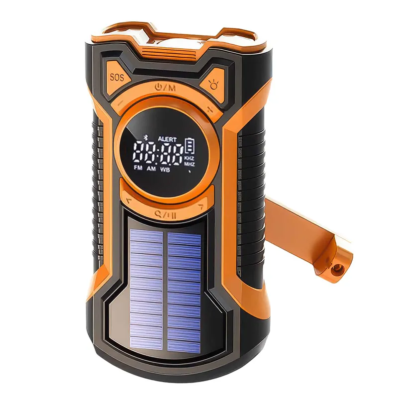 Just in Case 5000mAh Emergency Radio with Solar Black/Orange - 7877412