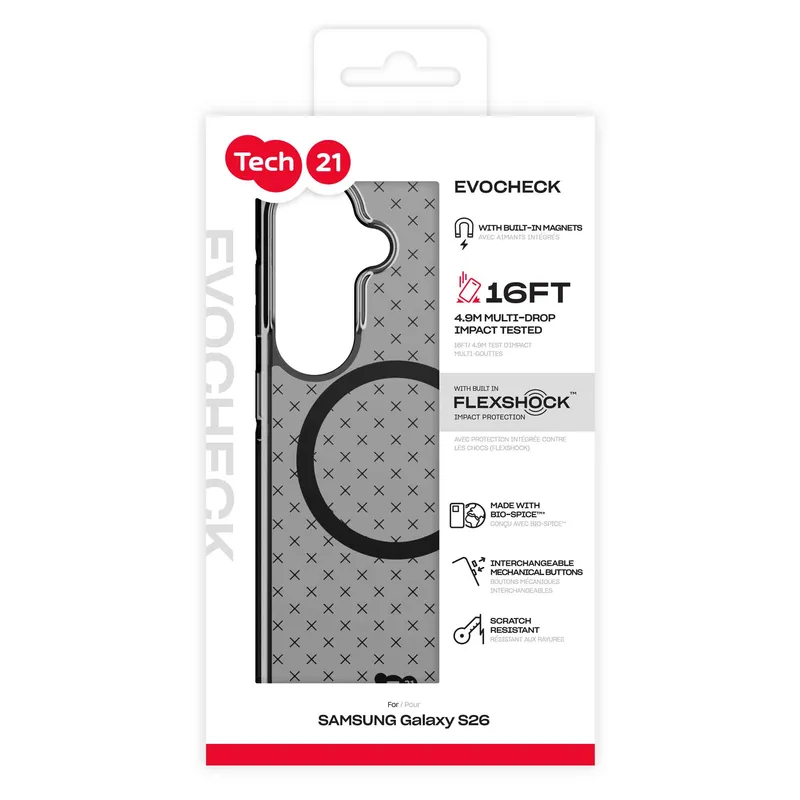 Tech21 Evo Check Magnet Samsung Galaxy S26 Smokey/Black - 5960969