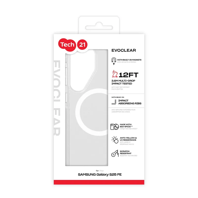 Tech21 Evo Clear Magnet Samsung Galaxy S25 FE Clear - 5960866