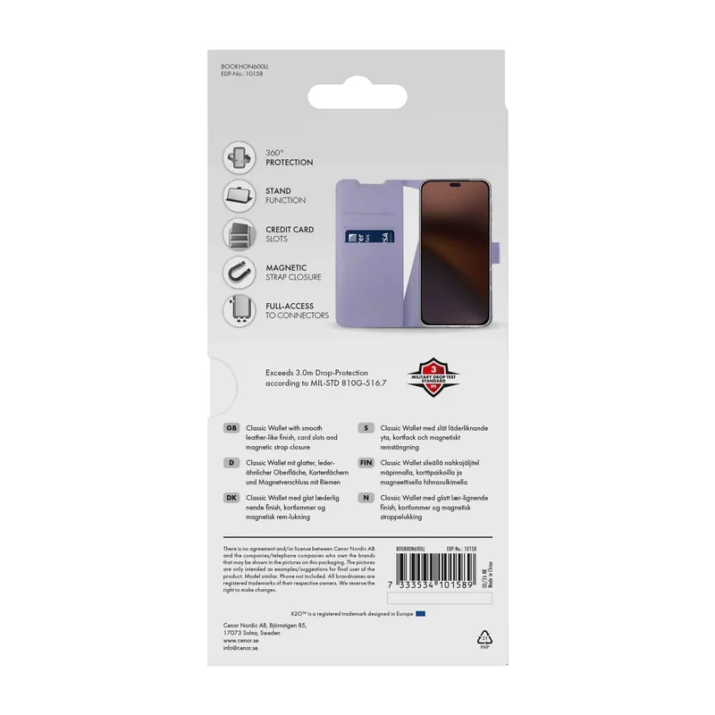 X2O Classic Wallet Honor 600 Lite Lavender - 3410158