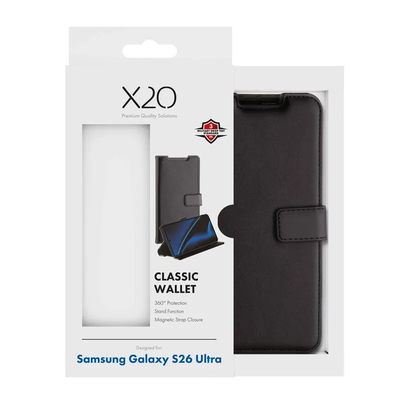 X2O Classic Wallet Samsung Galaxy S26 Ultra Black - 3410092