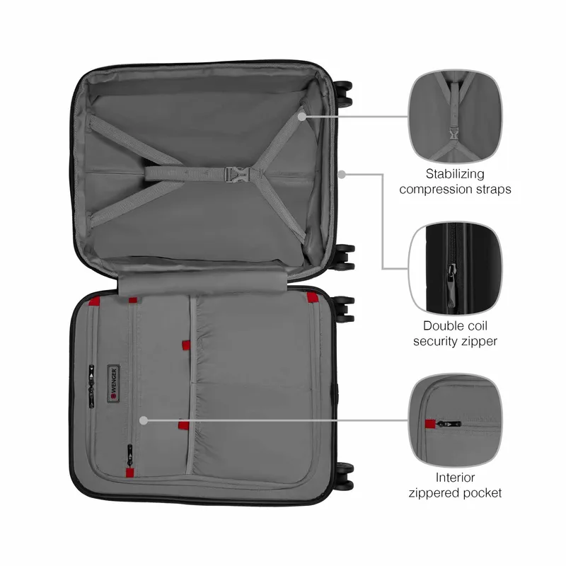 Wenger Syntry Carry-On Luggage 55cm Black - 2907760