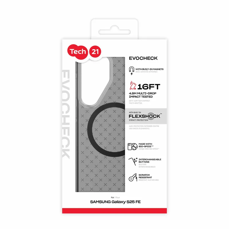 Tech21 Evo Check Magnet Samsung Galaxy S25 FE Smokey/Black - 5960867
