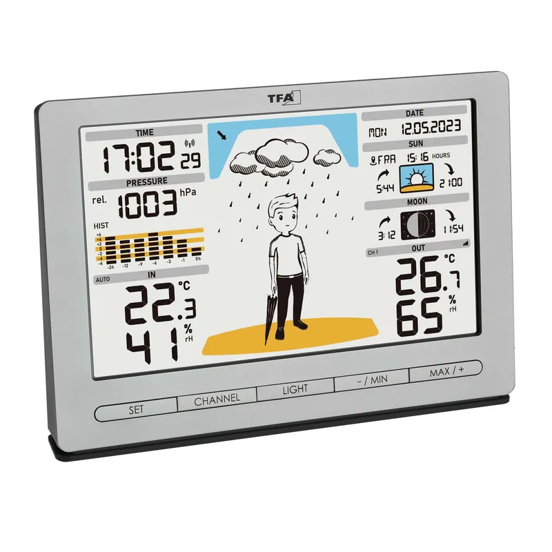 TFA Wireless Weather Station METRO JACK Silver - 1603930