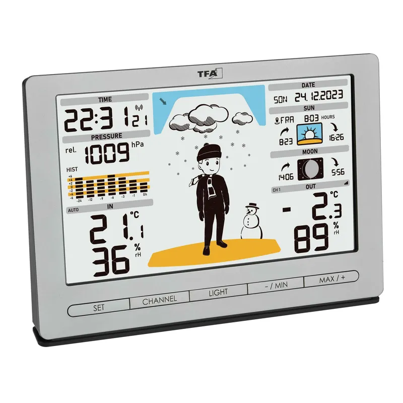 TFA Wireless Weather Station METRO JACK Silver - 1603930