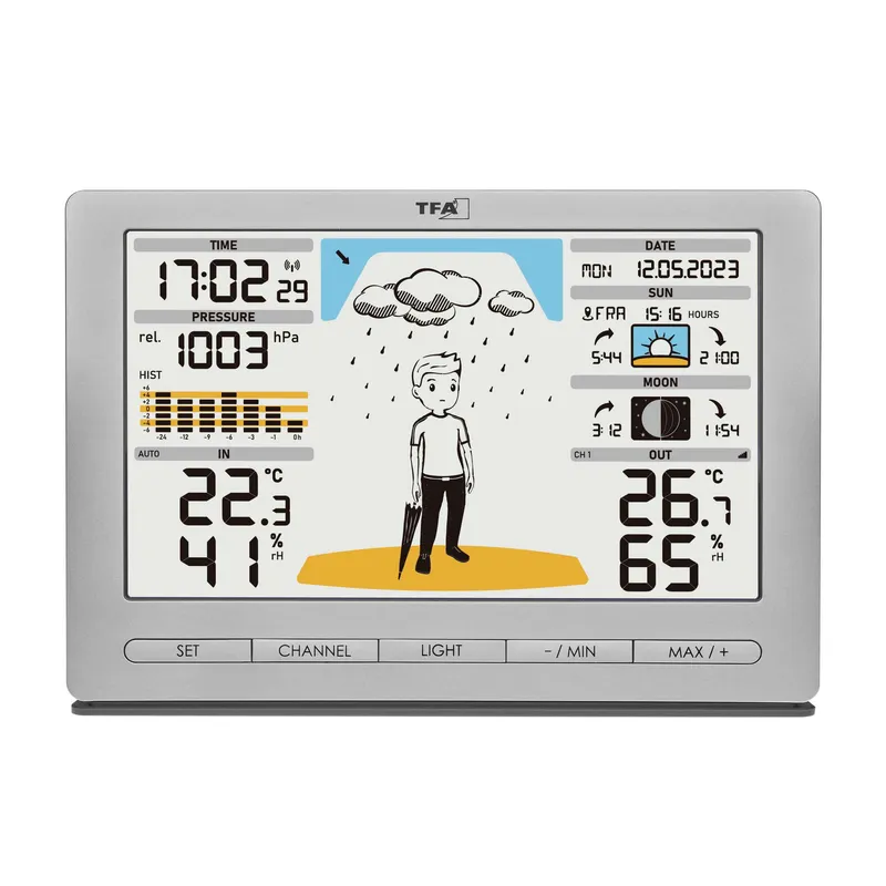TFA Wireless Weather Station METRO JACK Silver - 1603930