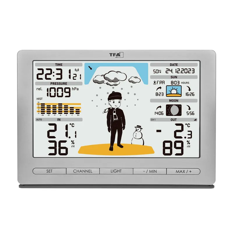 TFA Wireless Weather Station METRO JACK Silver - 1603930