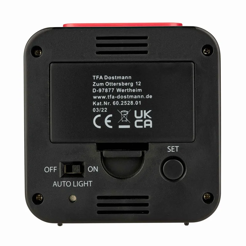 TFA Digital Radio Alarm Clock BINGO With Temperature Black - 1602614