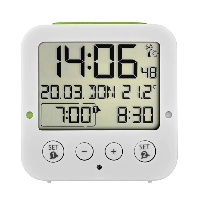 TFA Digital Radio Alarm Clock BINGO With Temperature White - 1602615