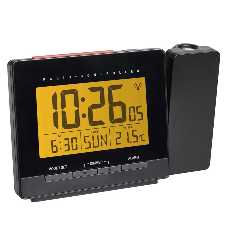 TFA Radio Projection Alarm Clock With Temperature Black - 1603381