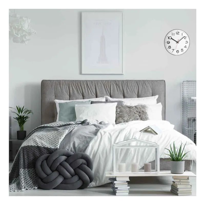 TFA Analogue Wall Clock White/Silver - 1602327