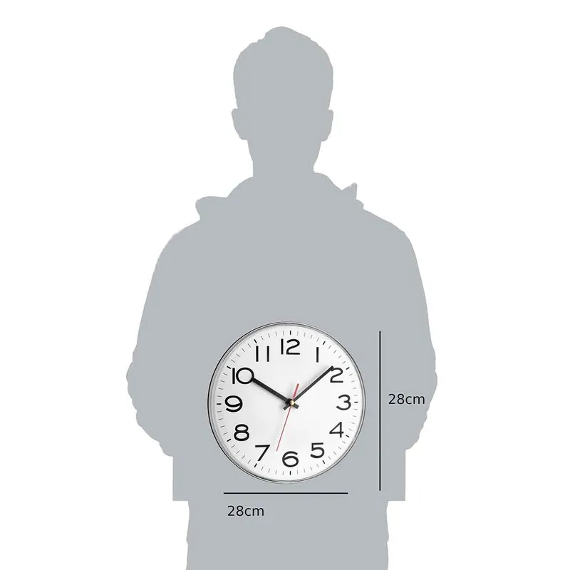 TFA Analogue Wall Clock White/Silver - 1602327