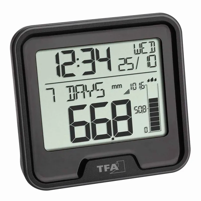 TFA Wireless Rain Gauge DROP Black - 1603210