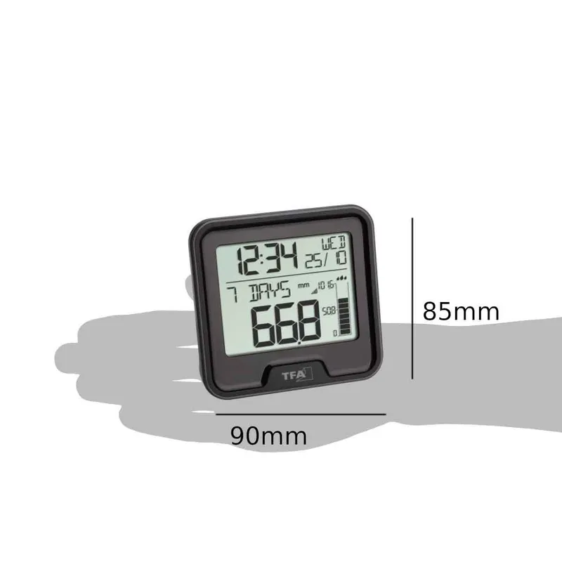 TFA Wireless Rain Gauge DROP Black - 1603210
