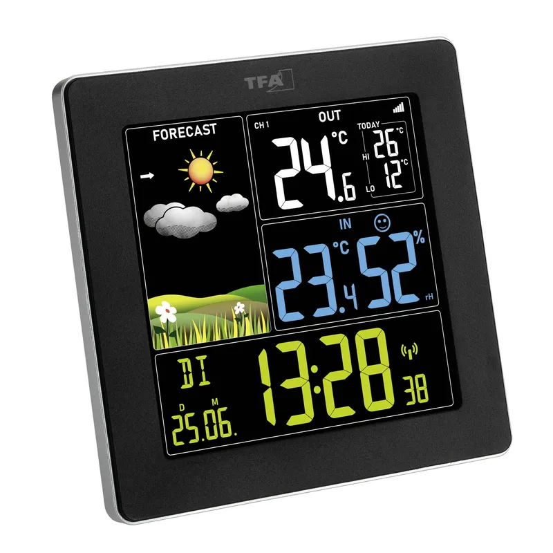 TFA Wireless Weather Station SUN Colour Display Black - 1604218