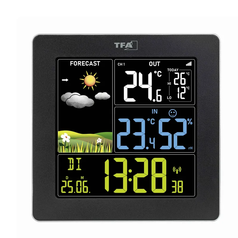 TFA Wireless Weather Station SUN Colour Display Black - 1604218