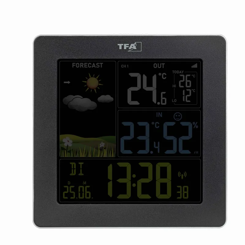 TFA Wireless Weather Station SUN Colour Display Black - 1604218