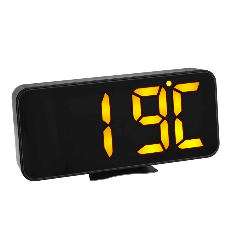 TFA Digital Alarm Clock LED Digits Black - 1603545