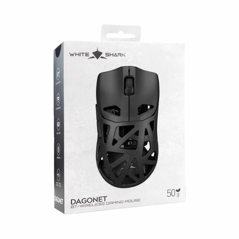 White Shark DAGONET-2 Wireless Gaming Mice 6D 24.000dpi Black - 9450987