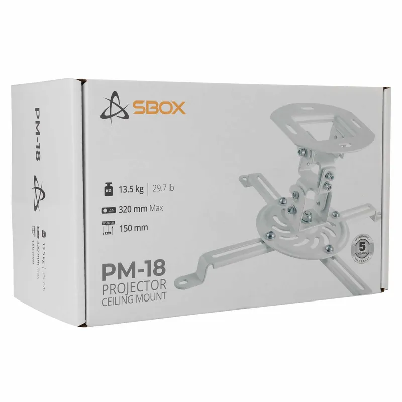 SBOX Projector Ceiling Mount 13.5kg White - 2053334