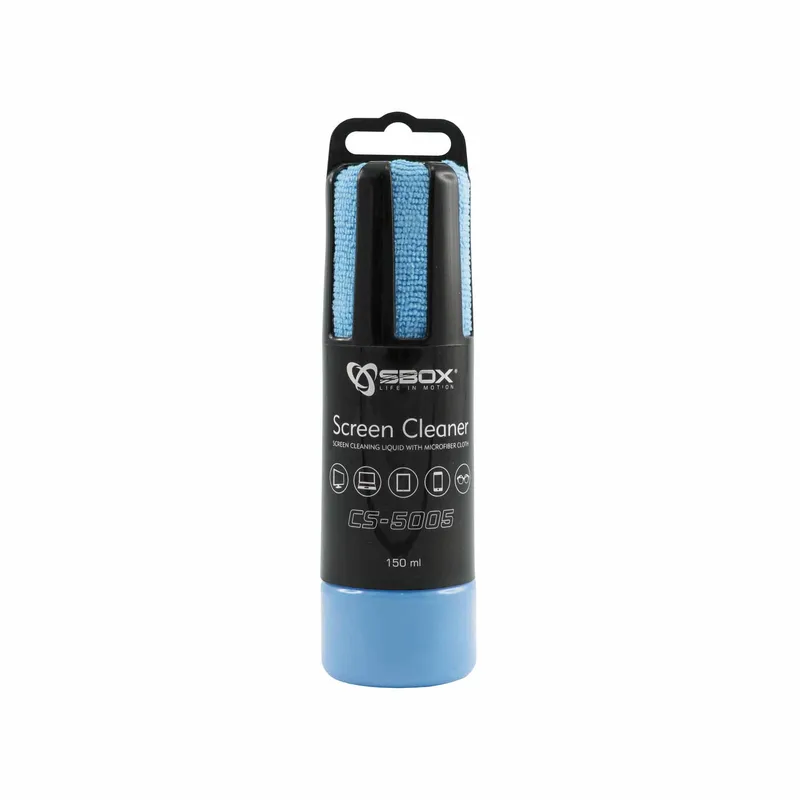 SBOX Screen Cleaner 150ml incl. Microfiber Cloth Blue - 2053305