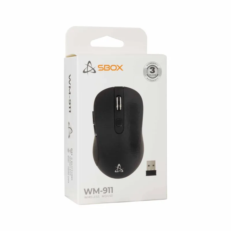 SBOX 2.4 GHz Wireless Mice 6D 1.600dpi Black - 2053720