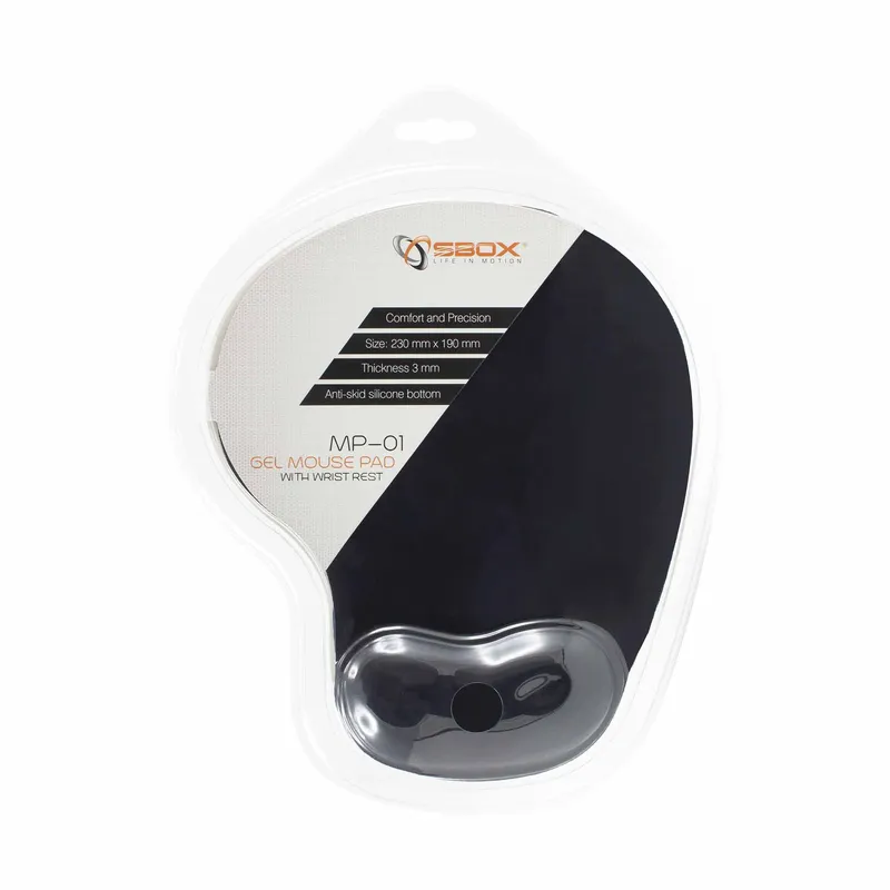 SBOX Ergonomic Mousepad Black - 2053689
