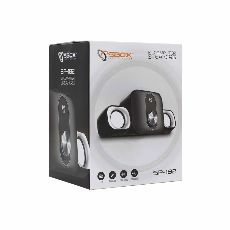 SBOX Stereo 2.1 USB Speakers Black - 9450239