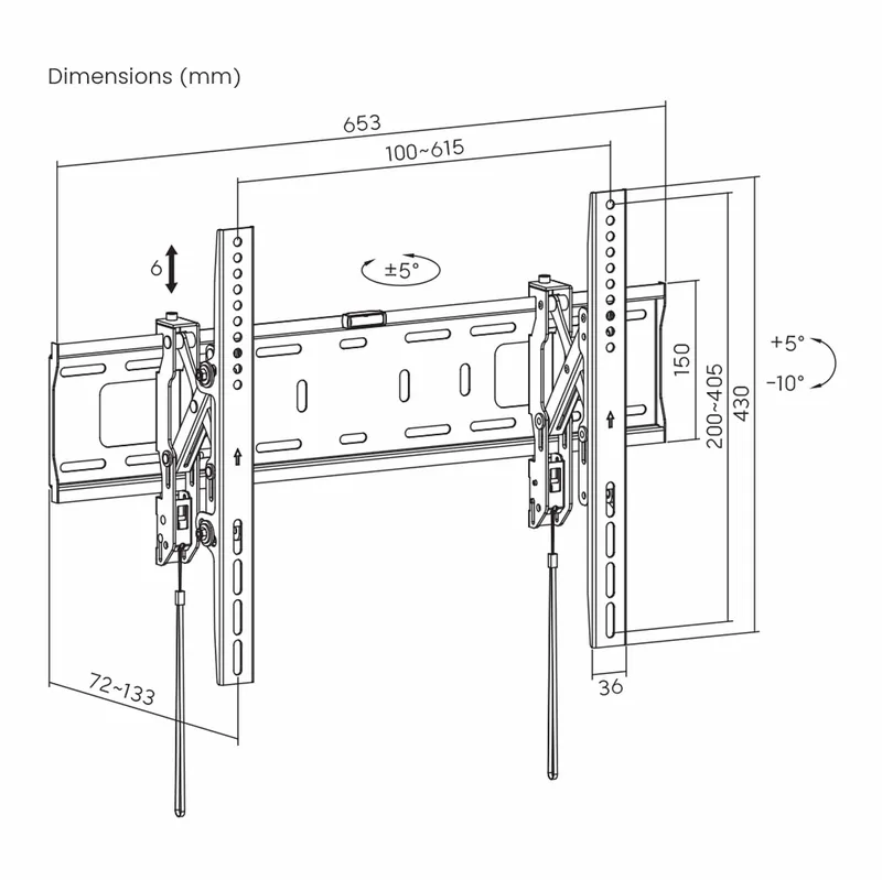 SBOX Tilt Mount VESA 600/80