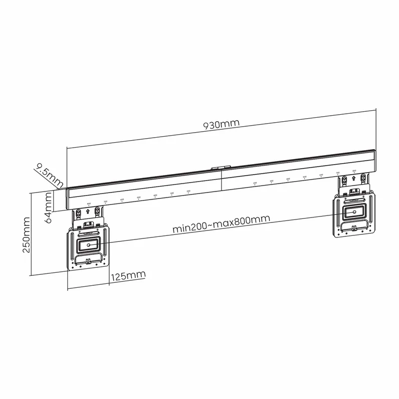 SBOX Fixed Mount VESA 800/100
