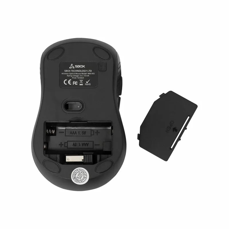 SBOX 2.4 GHz Wireless Mice 6D 1.600dpi Black - 9450344