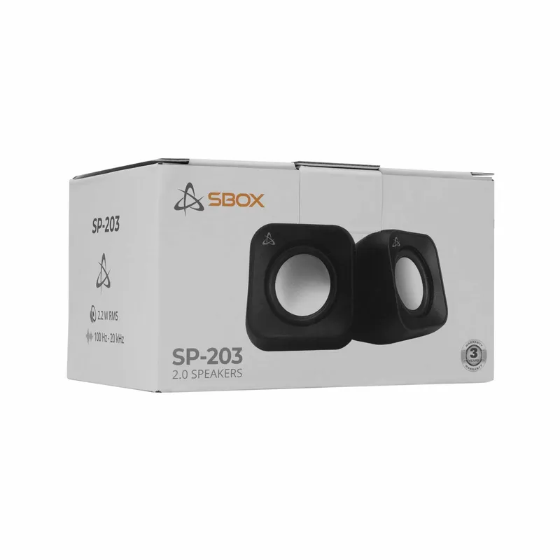SBOX Stereo 2.0 USB Speakers Black - 9450342