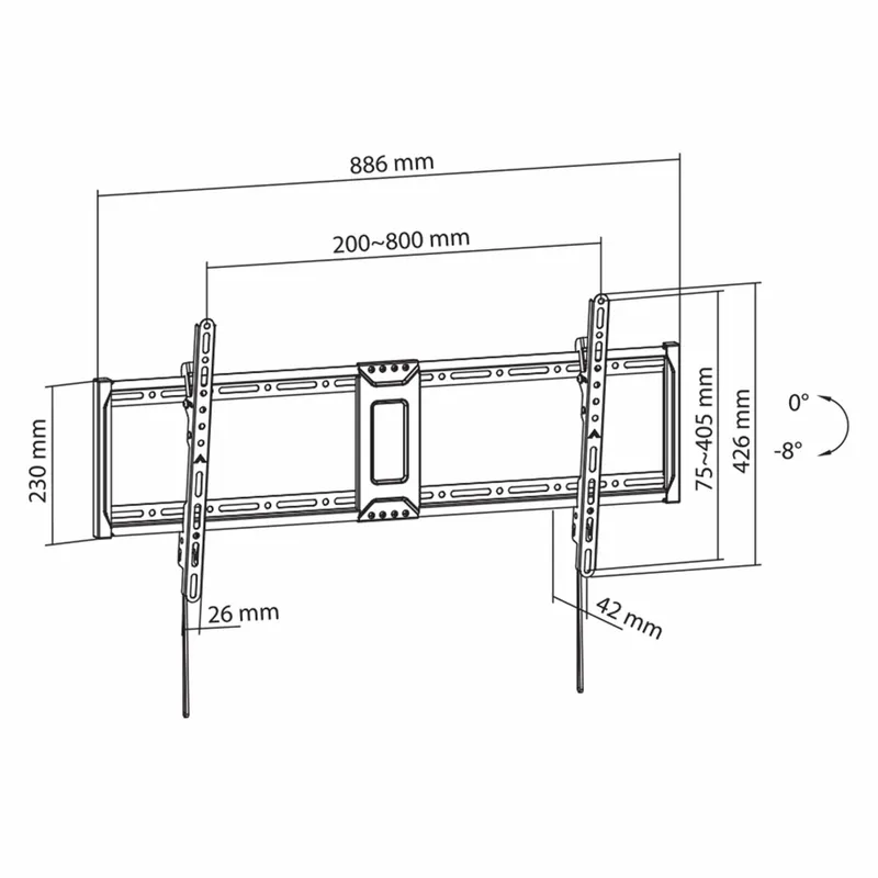 SBOX Tilt Mount VESA 800/100
