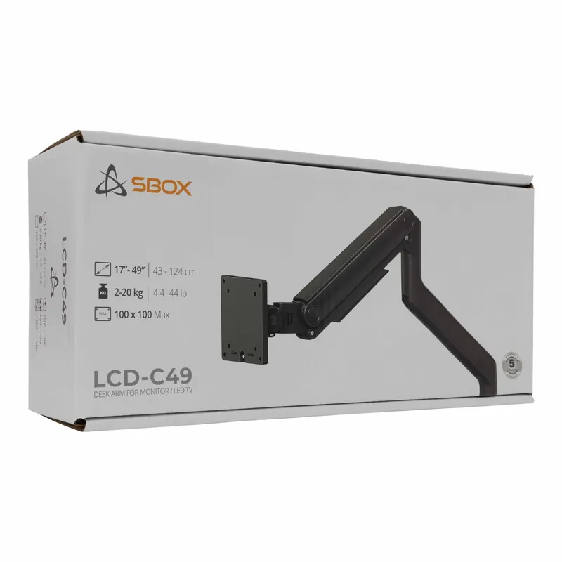 SBOX Monitor Desk Mount VESA 100/49