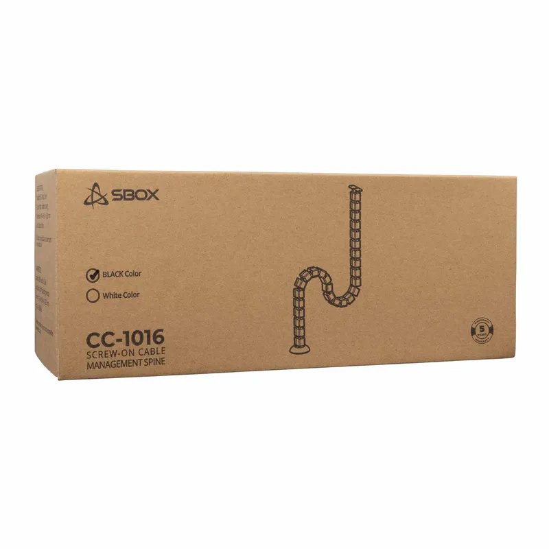 SBOX Screw-On Cable Management Spine Black - 9450703