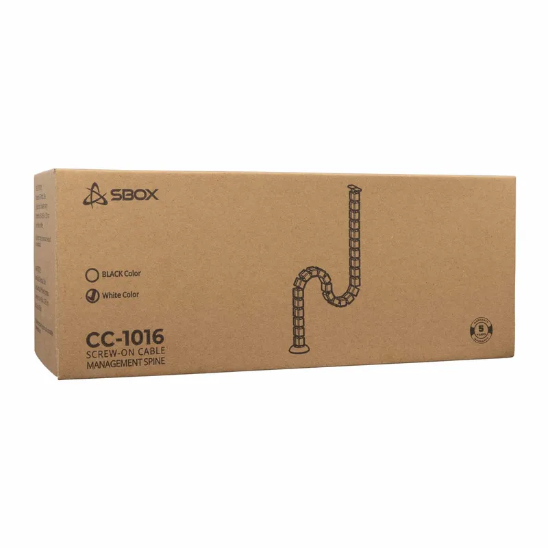 SBOX Screw-On Cable Management Spine White - 9450702