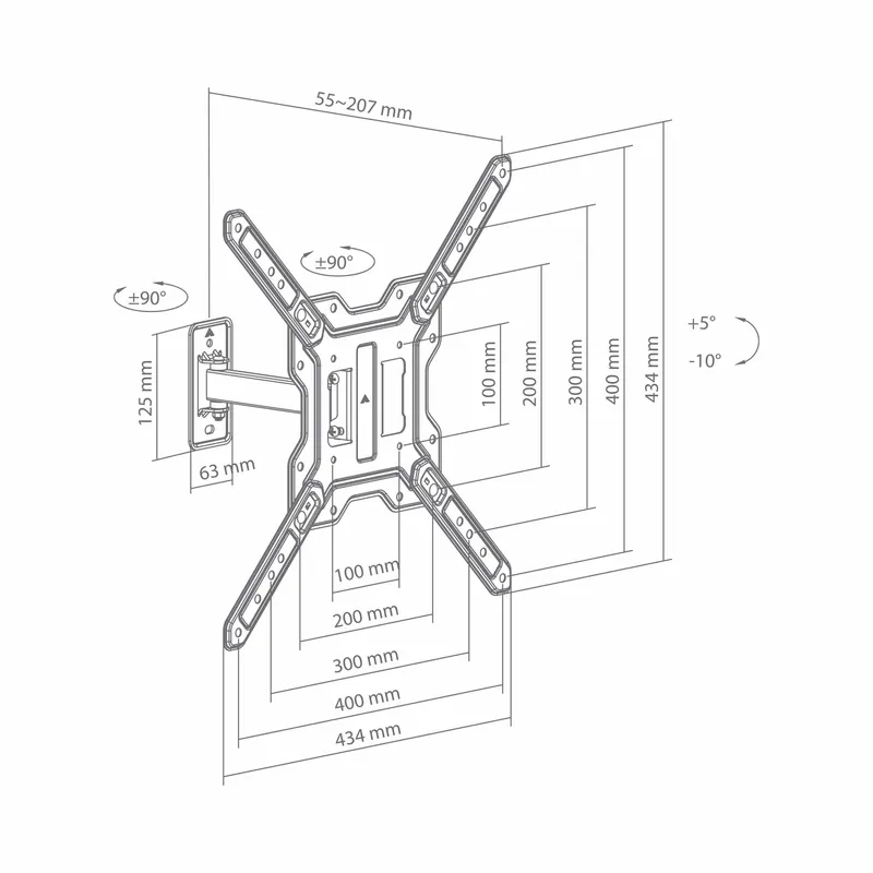 SBOX Full Motion Mount VESA 400/65