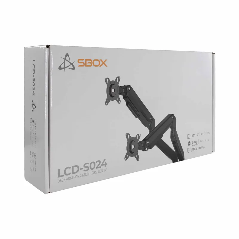 SBOX Monitor Desk Mount VESA 100/32