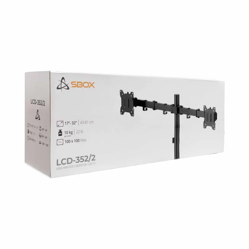 SBOX Monitor Desk Mount VESA 100/32
